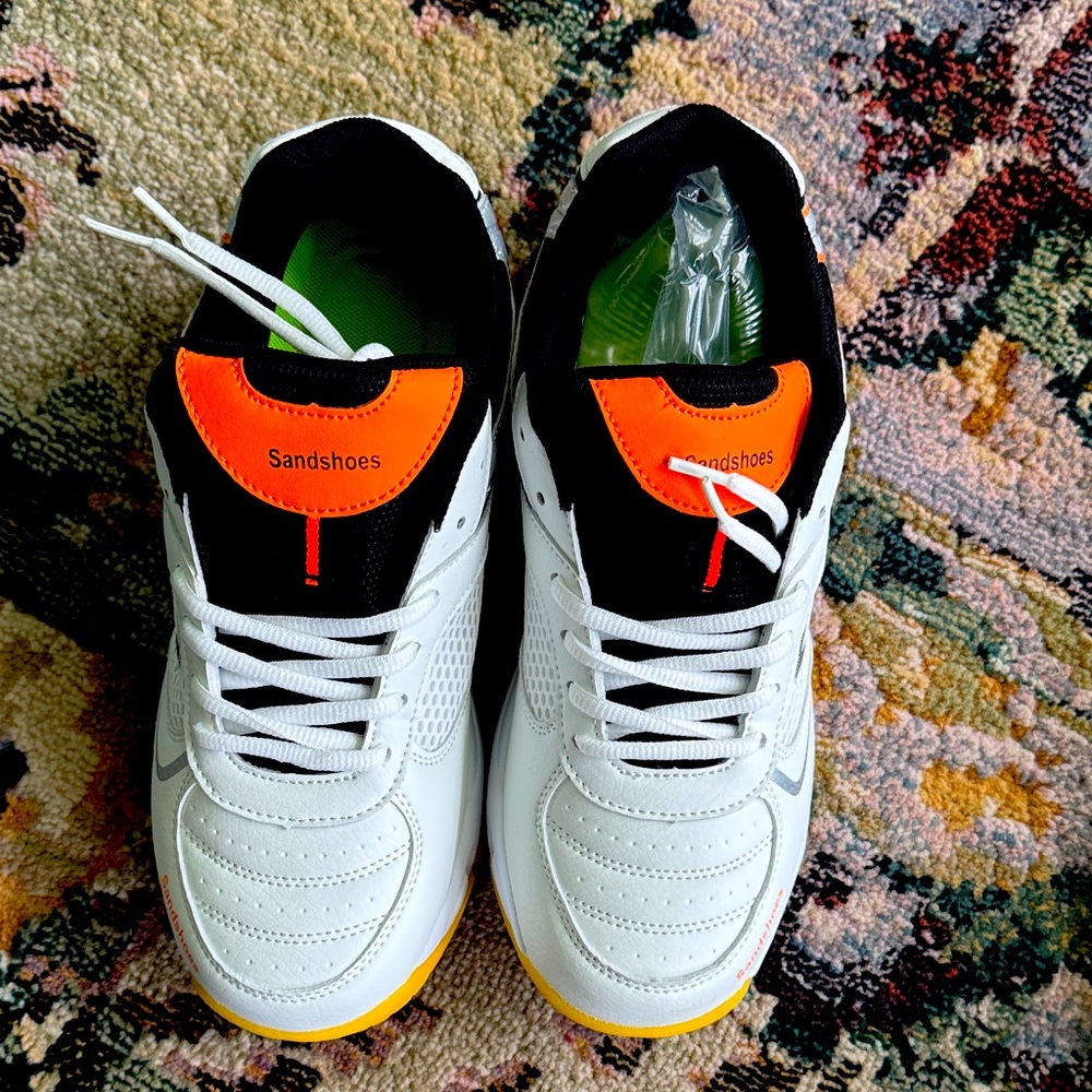White and Orange pickleball shoes Sneakers